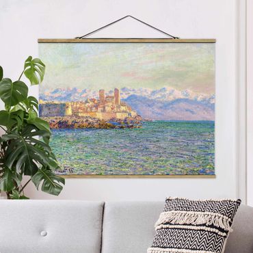 Tableau en tissu avec porte-affiche - Claude Monet - Antibes, Le Fort