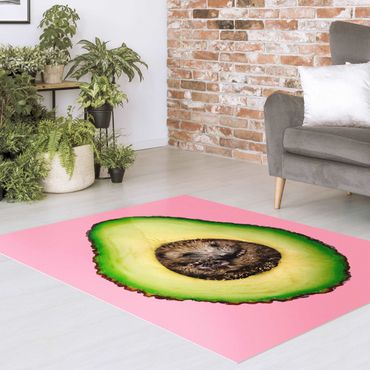 Vinyl Floor Mat - Avocado With Hedgehog - Portrait Format 3:4
