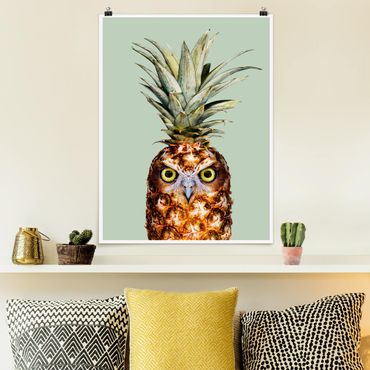 Poster animaux - Pineapple With Owl
