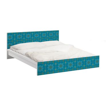 Papier adhésif pour meuble IKEA - Malm lit 140x200cm - Oriental Ornament Turquoise