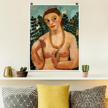 Poster reproduction - Paula Modersohn-Becker - Self Portrait with Amber Necklace
