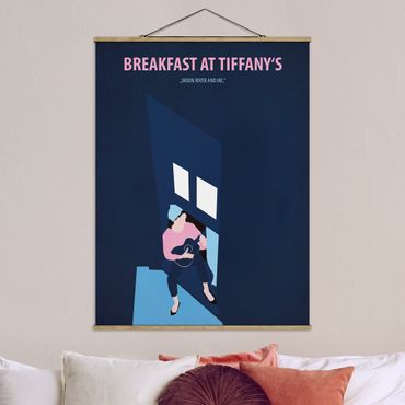 Tableau en tissu avec porte-affiche - Film Posters Breakfast At Tiffany's