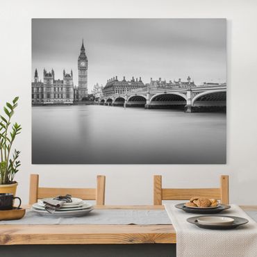 Impression sur toile - Westminster Bridge And Big Ben