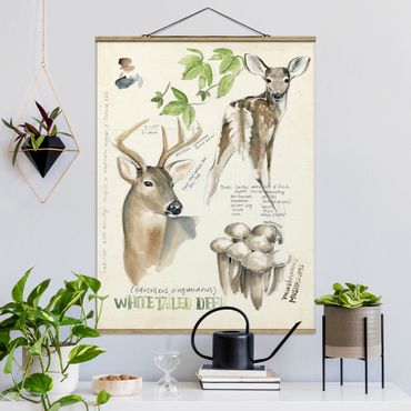 Tableau en tissu avec porte-affiche - Wilderness Journal - Deer
