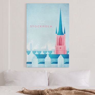 Impression sur toile - Travel Poster - Stockholm