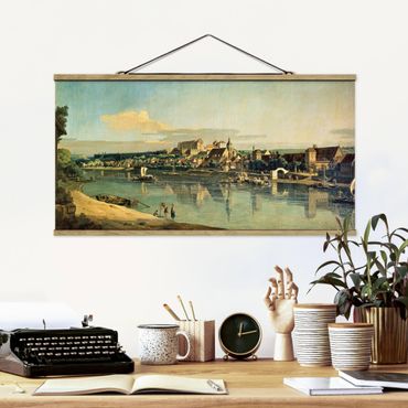 Tableau en tissu avec porte-affiche - Bernardo Bellotto - View Of Pirna