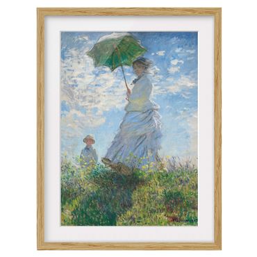 Poster encadré - Claude Monet - Femme à l'ombrelle