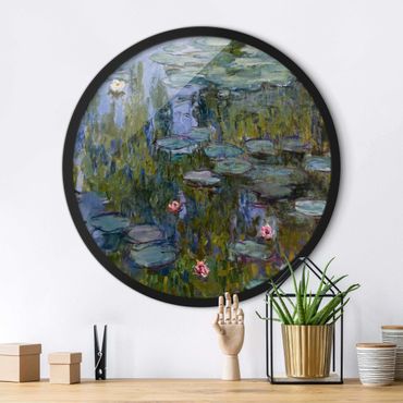 Tableau rond encadré - Claude Monet - Ninfee (Nympheas)
