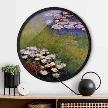 Tableau rond encadré - Claude Monet - Water Lilies