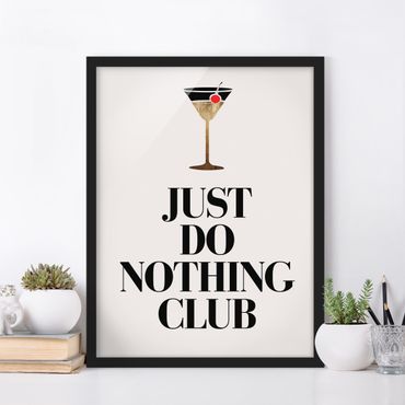 Poster encadré - Cocktail - Just do nothing club