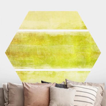 Papier peint hexagonal autocollant avec dessins - Colour Harmony Yellow