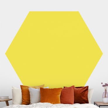 Papier peint hexagonal autocollant avec dessins - Colour Lemon Yellow