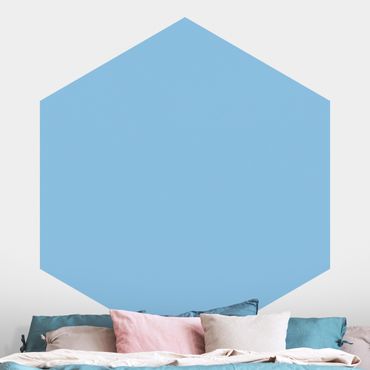 Papier peint hexagonal autocollant avec dessins - Colour Light Blue