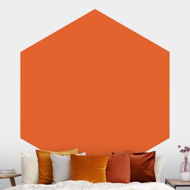 Papier peint hexagonal autocollant avec dessins - Colour Orange
