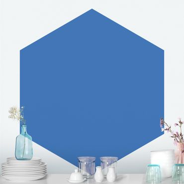 Papier peint hexagonal autocollant avec dessins - Colour Royal Blue