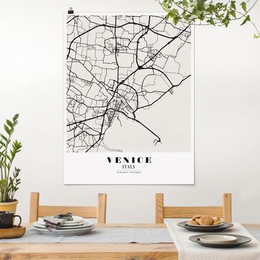 Poster cartes de villes, pays & monde - Venice City Map - Classic