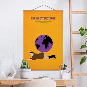 Tableau en tissu avec porte-affiche - Film Poster The Great Dictator