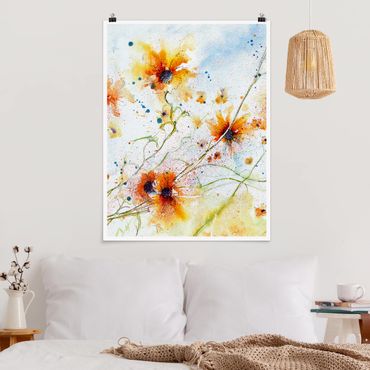 Poster fleurs - Painted Flowers