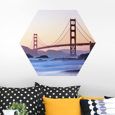 Hexagone en alu Dibond - San Francisco Romance