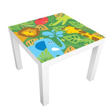 Papier adhésif pour meuble IKEA - Lack table d'appoint - No.BP4 Zoo Animals