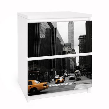 Papier adhésif pour meuble IKEA - Malm commode 2x tiroirs - Empire State Building
