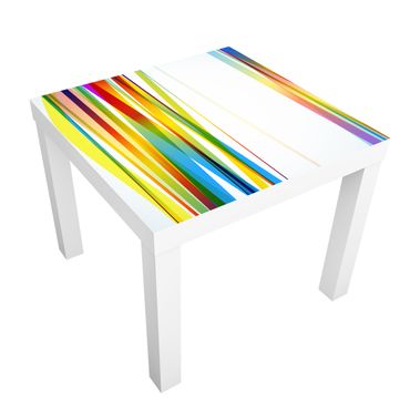 Papier adhésif pour meuble IKEA - Lack table d'appoint - Rainbow Stripes