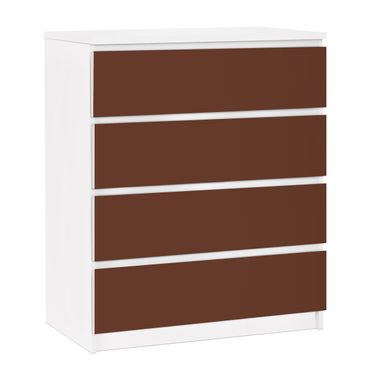 Papier adhésif pour meuble IKEA - Malm commode 4x tiroirs - Colour Chocolate