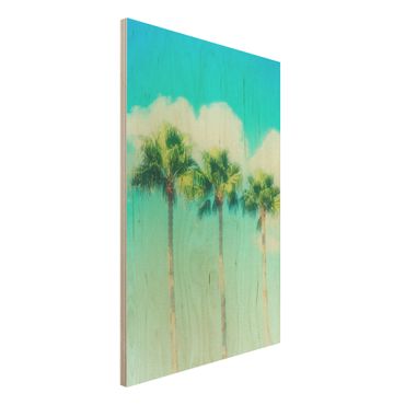 Impression sur bois - Palm Trees Against Blue Sky