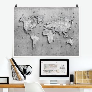 Poster - Concrete World Map
