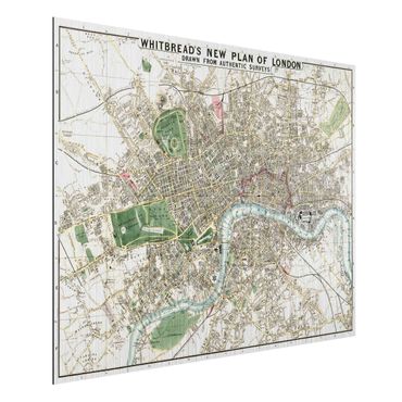 Impression sur aluminium - Vintage Map London