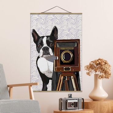 Tableau en tissu avec porte-affiche - Wildlife Photographer Terrier