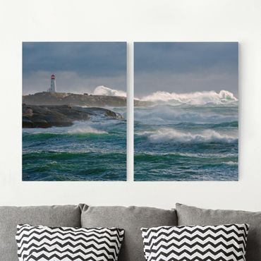 Impression sur toile 2 parties - In The Protection Of The Lighthouse