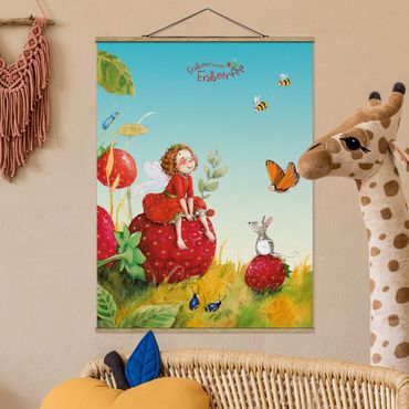 Tableau en tissu avec porte-affiche - Little Strawberry Strawberry Fairy - Enchanting