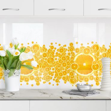 Revêtement mural cuisine - Retro Orange Pattern