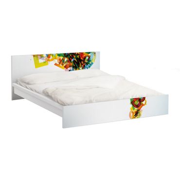 Papier adhésif pour meuble IKEA - Malm lit 160x200cm - Rainbow Alphabet
