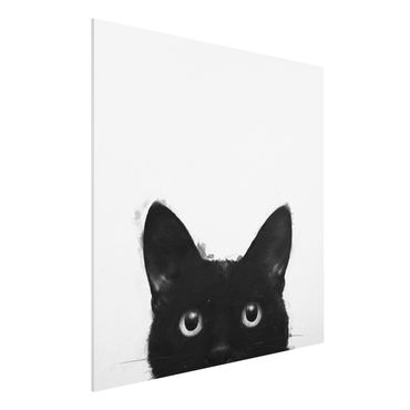 Impression sur forex - Illustration Black Cat On White Painting