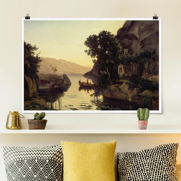 Poster - Jean-Baptiste Camille Corot - Landscape near Riva at Lake Garda