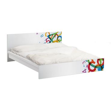 Papier adhésif pour meuble IKEA - Malm lit 180x200cm - Colourful Numbers