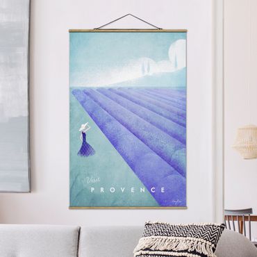 Tableau en tissu avec porte-affiche - Travel Poster - Provence