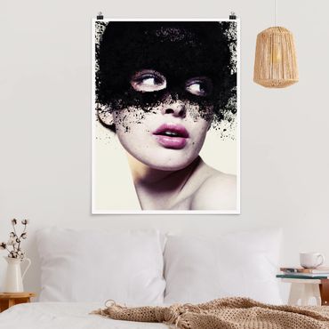 Poster nu & erotique - The girl with the black mask