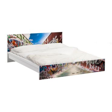 Papier adhésif pour meuble IKEA - Malm lit 180x200cm - Skate Graffiti
