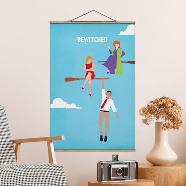 Tableau en tissu avec porte-affiche - Film Poster Bewitched