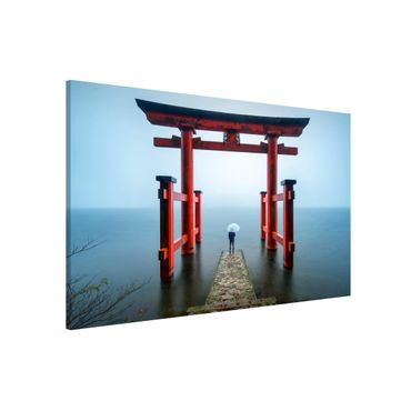 Tableau magnétique - Red Torii At Lake Ashi