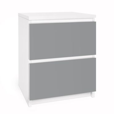 Papier adhésif pour meuble IKEA - Malm commode 2x tiroirs - Colour Cool Grey