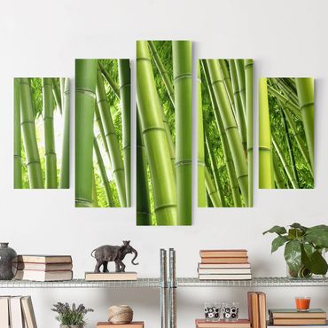 Impression sur toile 5 parties - Bamboo Trees