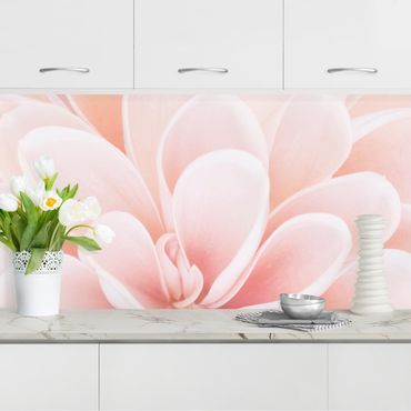 Revêtement mural cuisine - Dahlia In Pastel Pink