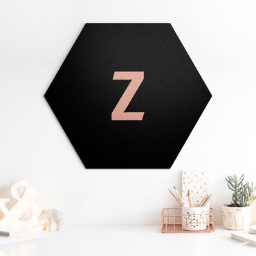 Hexagone en alu Dibond - Letter Black Z