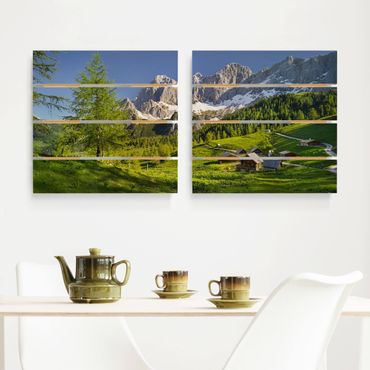 Impression sur bois - Styria Alpine Meadow
