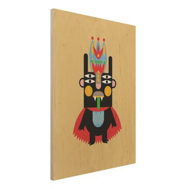 Impression sur bois - Collage Ethno Monster - King
