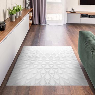 Vinyl Floor Mat - Geometrical Pattern 3D Effect - Square Format 1:1